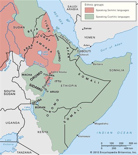 Horn of Africa on Map